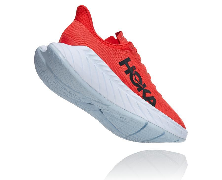 Hoka One One Carbon X 2 Löparskor Herr - Röda/Vita - FXULM-7420